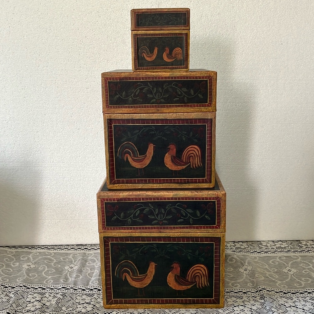 “ Bob's Boxes “ Primitive Farmland. 
Set of 3
